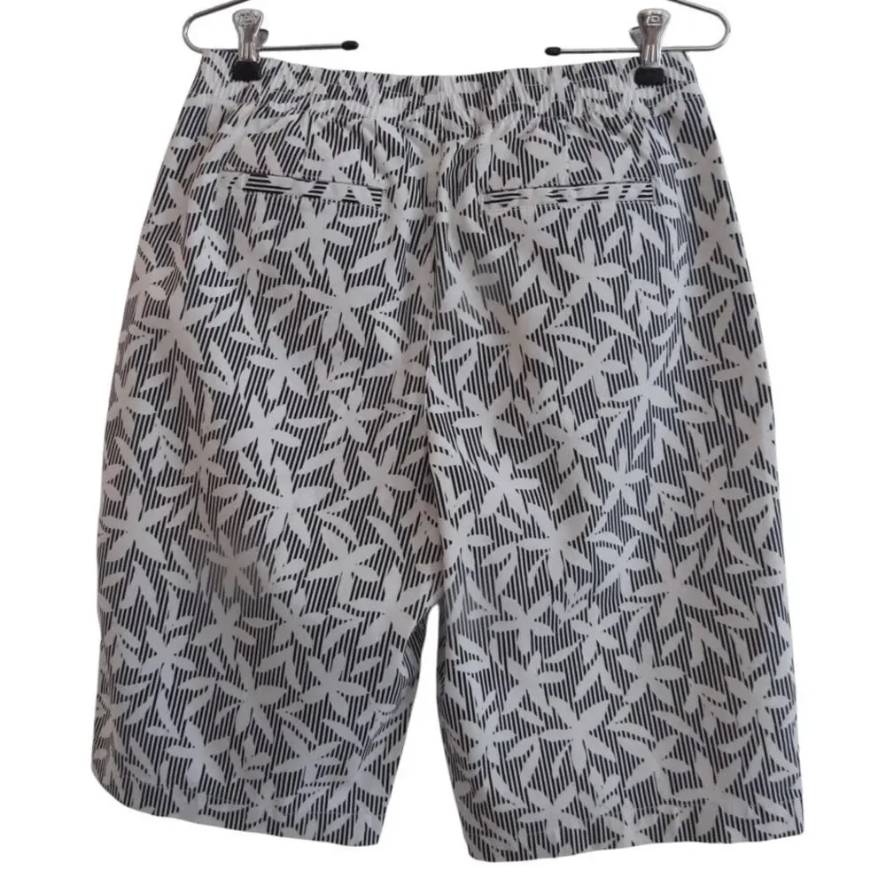 New‎ Lands End Bermuda Shorts Sz 4 Mid Rise Elastic Waist Pull On 12